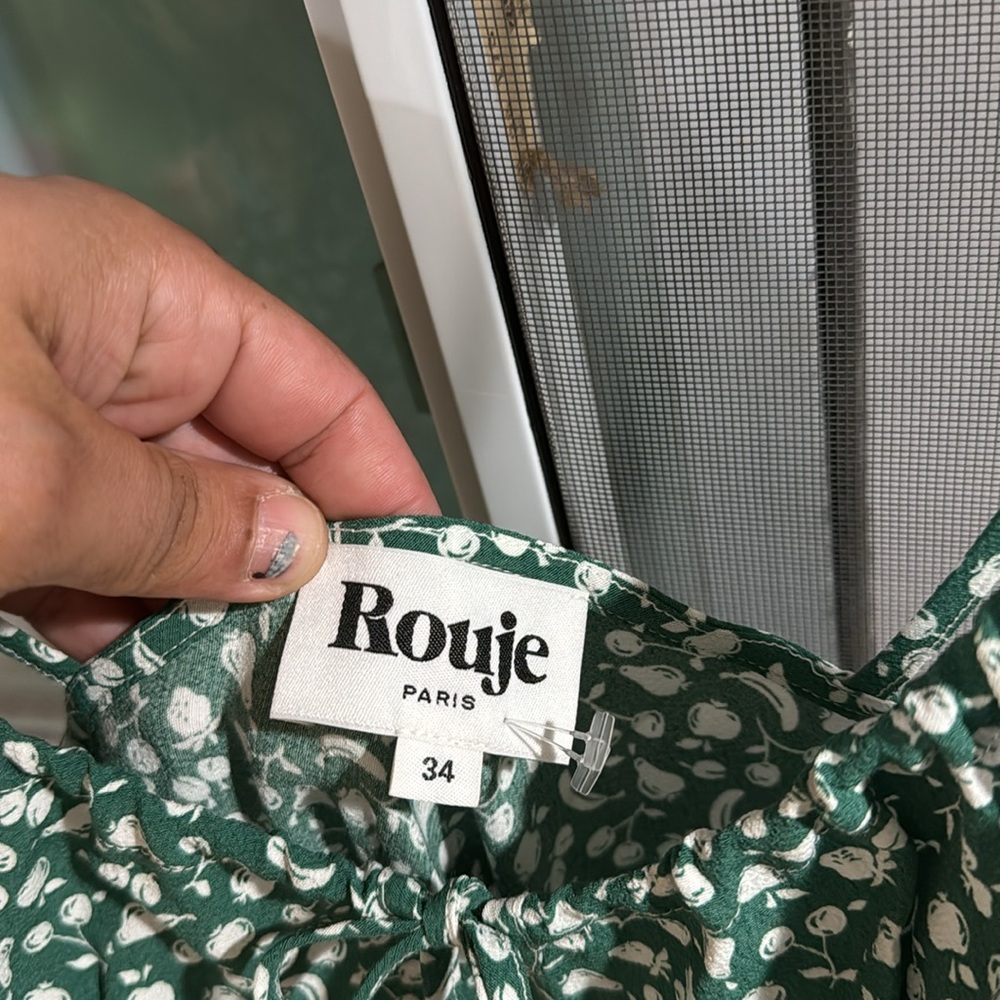 Rouje Leafy Green and White Midi Dress - Picture 10 of 13